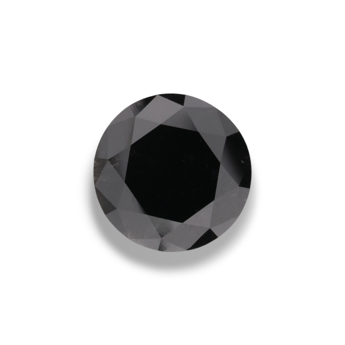 3.84 Carat Black Round Diamond