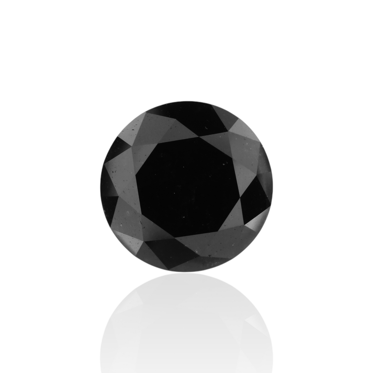 3.97 Carat Black Round Diamond