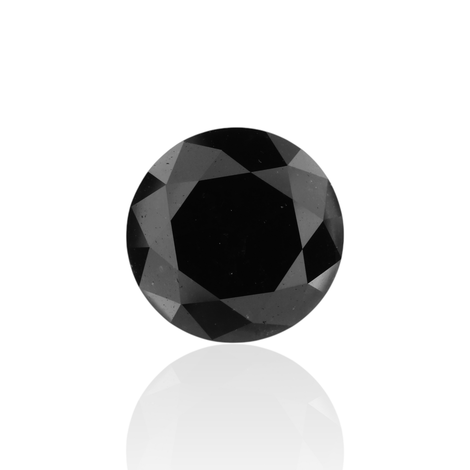 3.97 Carat Black Round Diamond