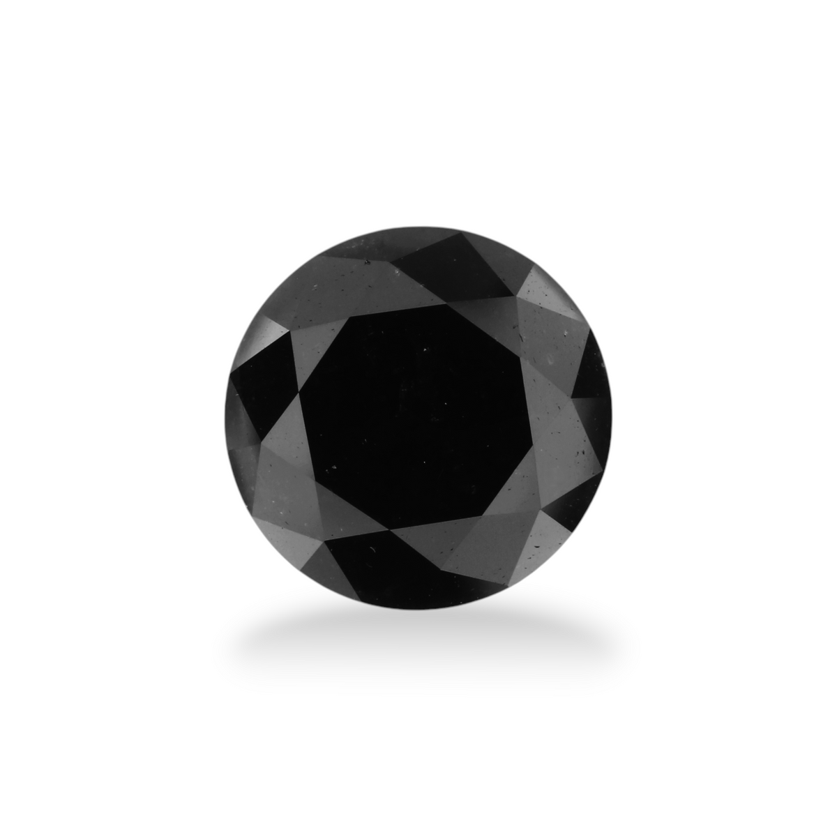3.97 Carat Black Round Diamond