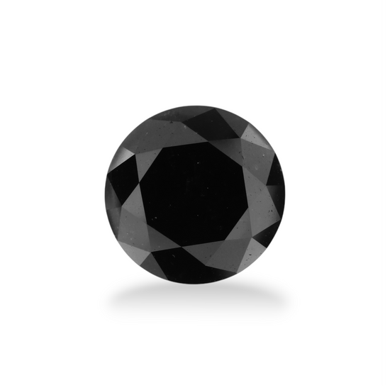 3.97 Carat Black Round Diamond