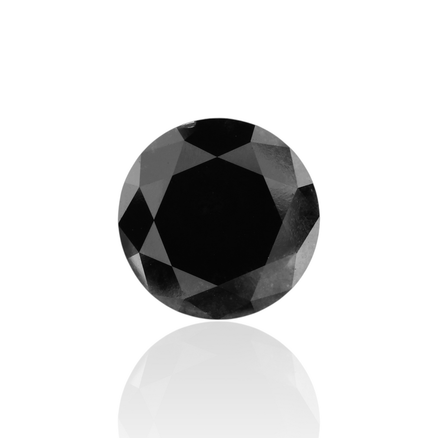 4.03 Carat Black Round Diamond