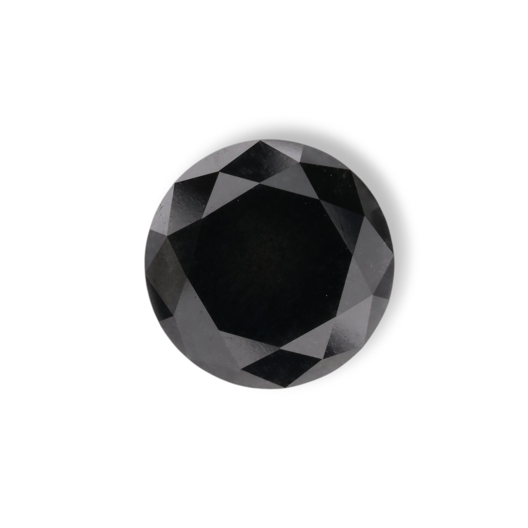 3.97 Carat Black Round Diamond