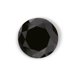 1.99 Carat Natural Black Round Diamond GIA