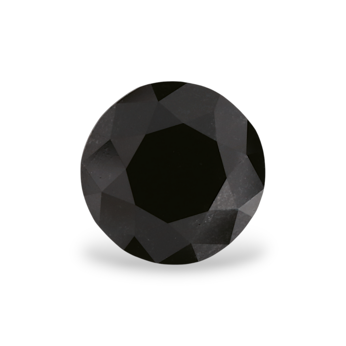1.7 Carat Natural Black Round Diamond GIA