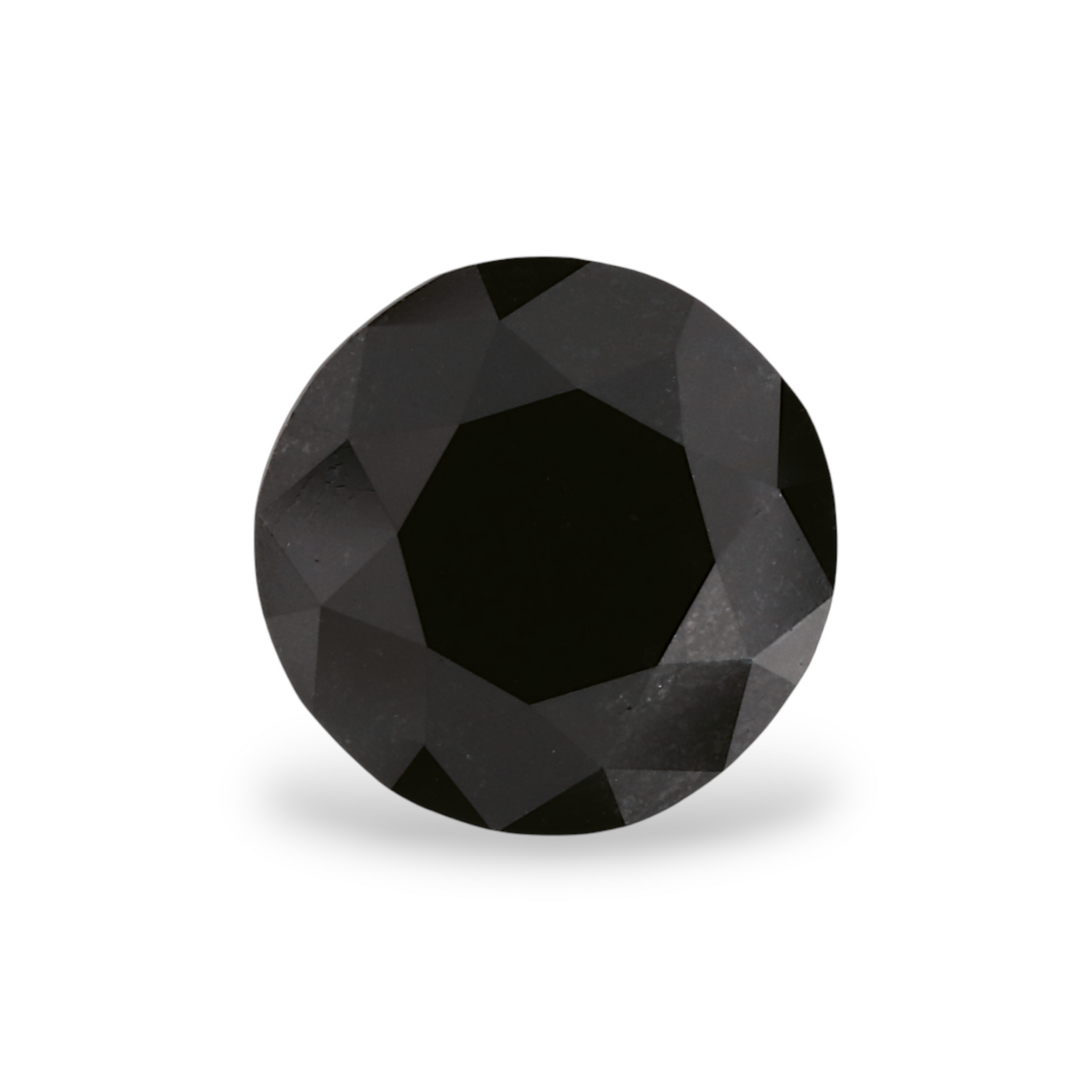 1.7 Carat Natural Black Round Diamond GIA