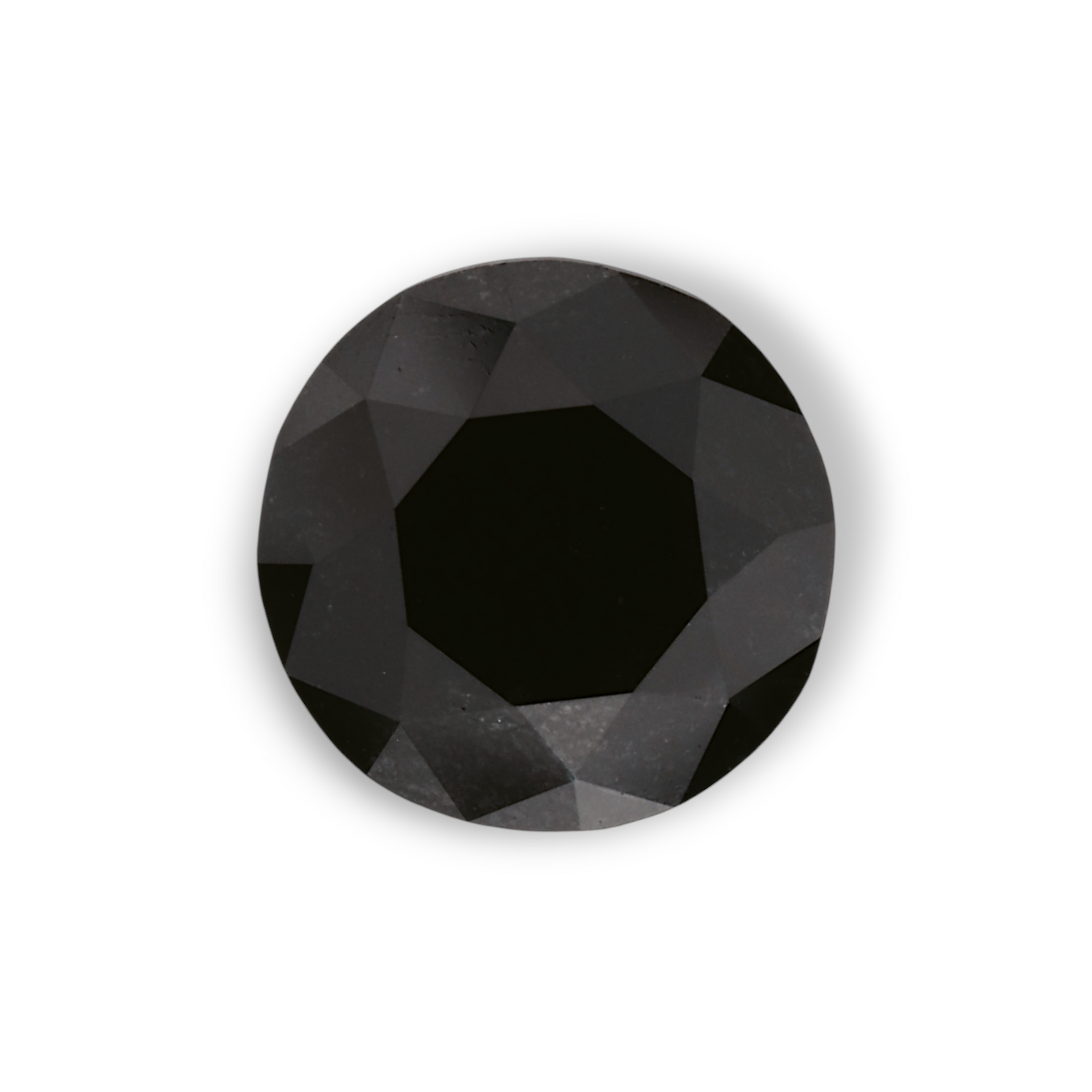 1.7 Carat Natural Black Round Diamond GIA