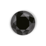 1.45 Carat Natural Black Round Diamond GIA