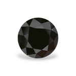 1.26 Carat Natural Black Round Diamond GIA