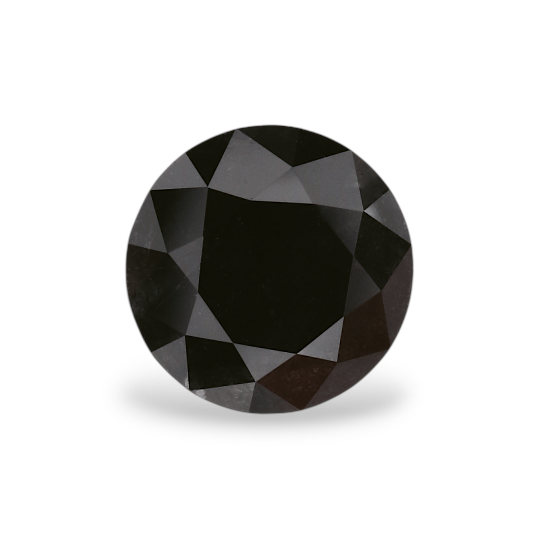 1.26 Carat Natural Black Round Diamond GIA