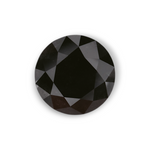 1.26 Carat Natural Black Round Diamond GIA