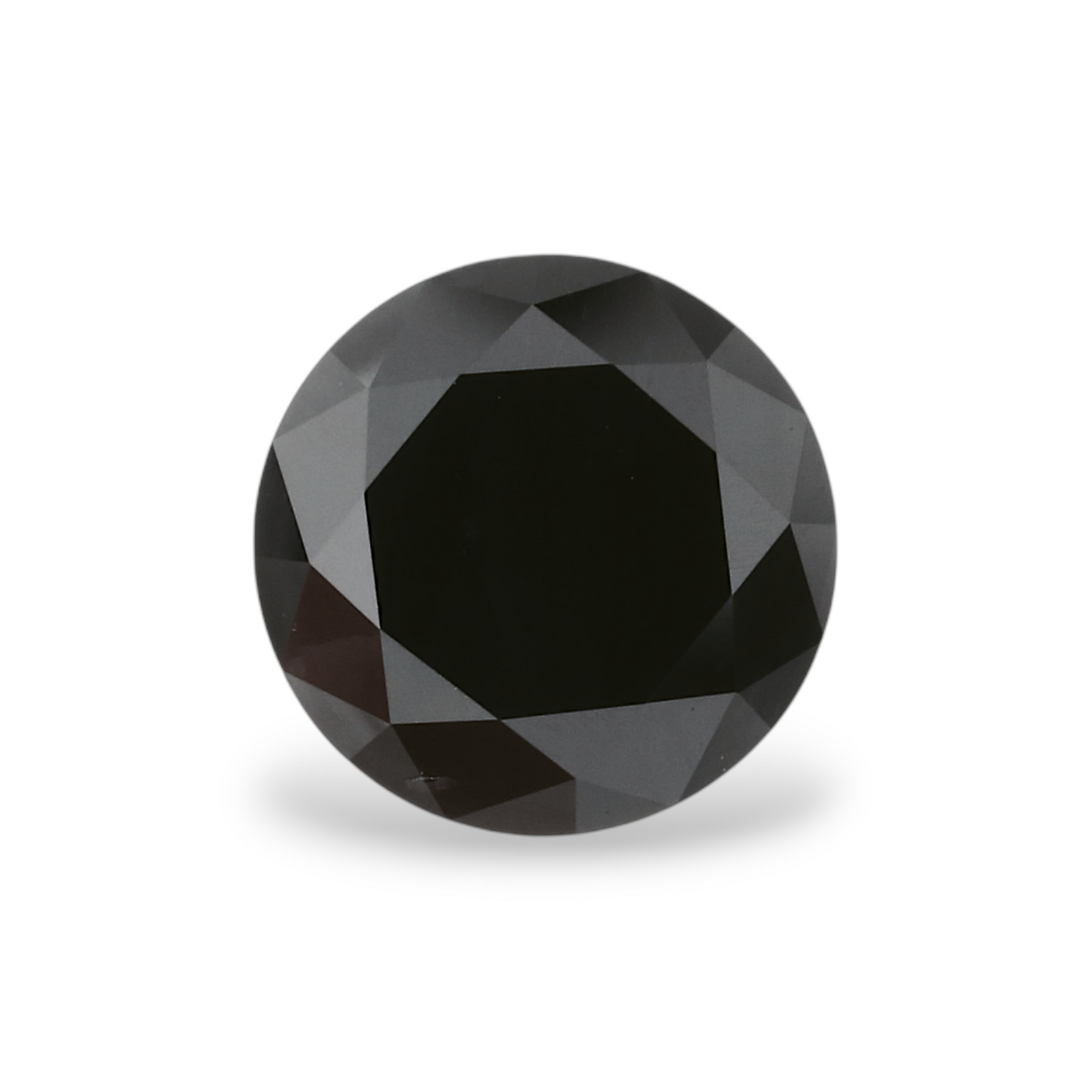 1.39 Carat Natural Black Round Diamond GIA
