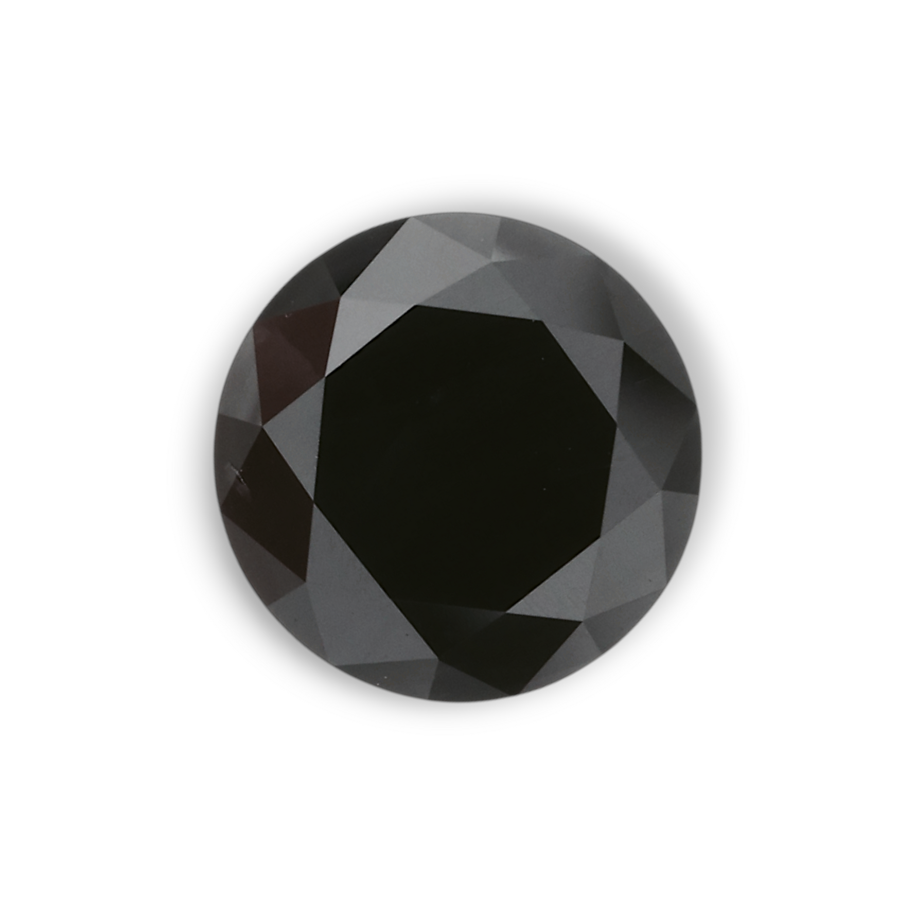 1.39 Carat Natural Black Round Diamond GIA