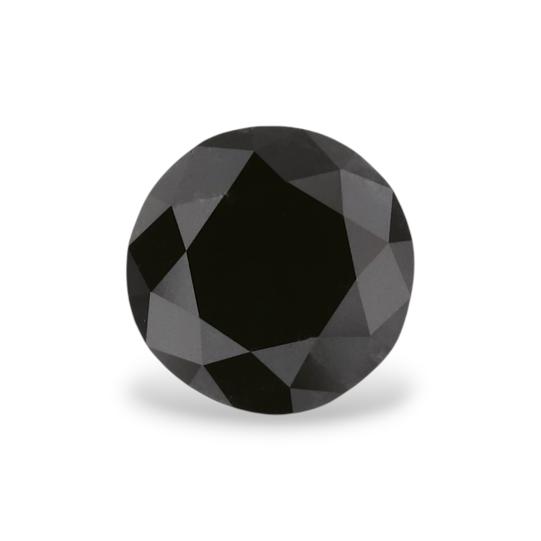 1.08 Carat Natural Black Round Diamond GIA