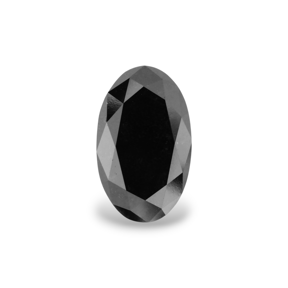 2.85 Carat Natural Black Oval Diamond GIA