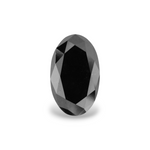 2.85 Carat Natural Black Oval Diamond GIA