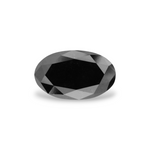 2.85 Carat Natural Black Oval Diamond GIA