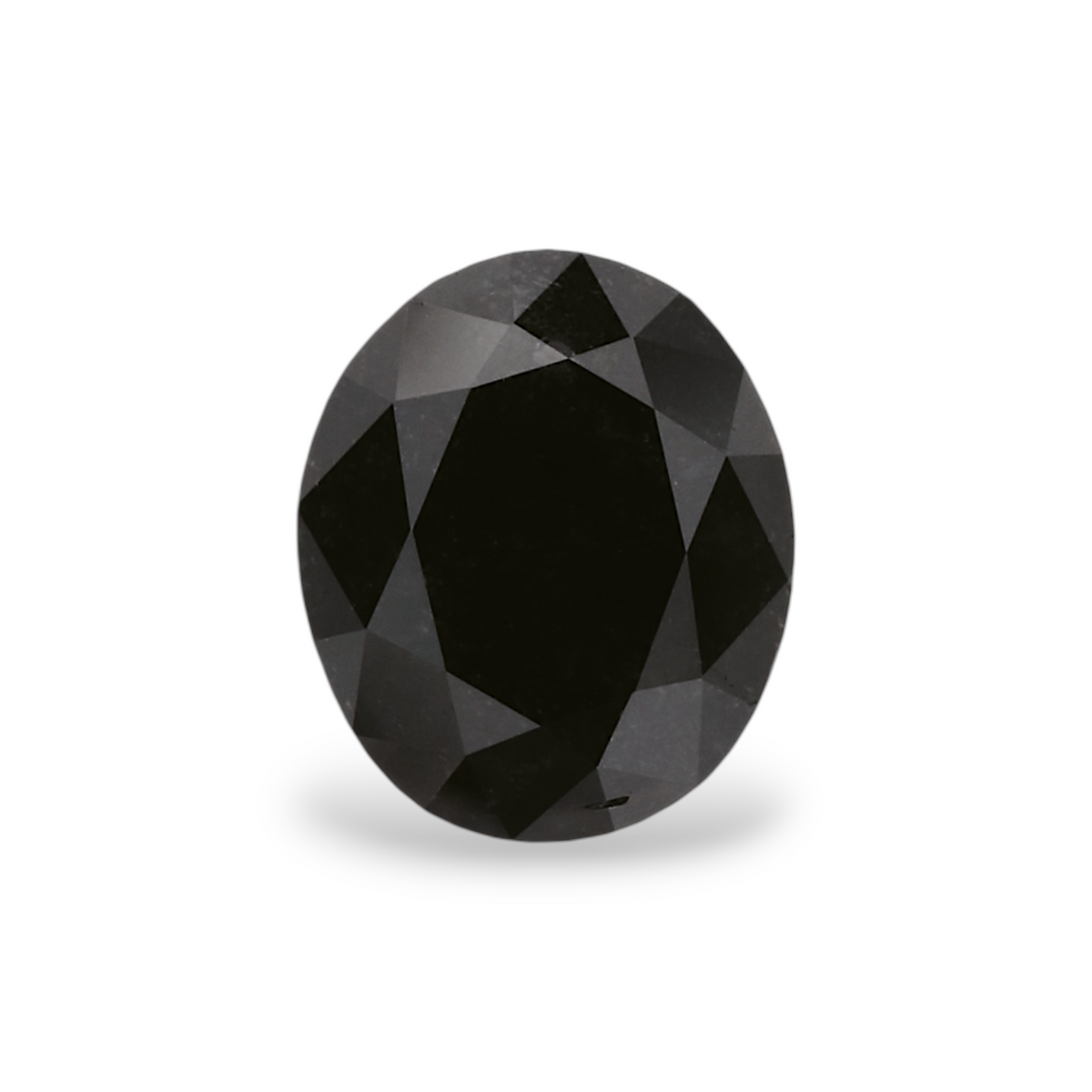 1.17 Carat Natural Black Oval Diamond GIA
