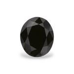 1.17 Carat Natural Black Oval Diamond GIA