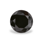 1.48 Carat Natural Black Round Diamond GIA
