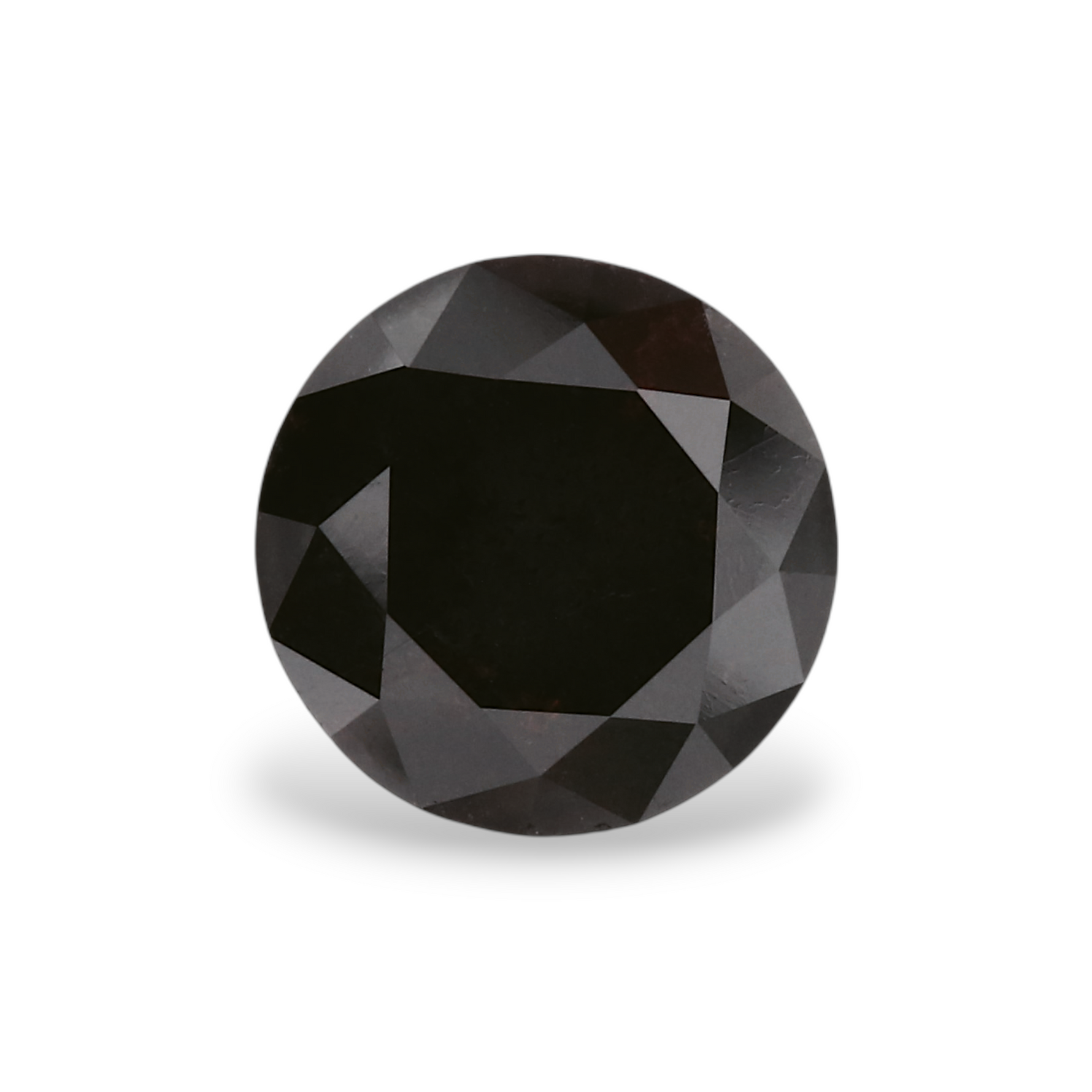 1.48 Carat Natural Black Round Diamond GIA