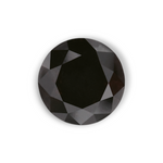 1.48 Carat Natural Black Round Diamond GIA