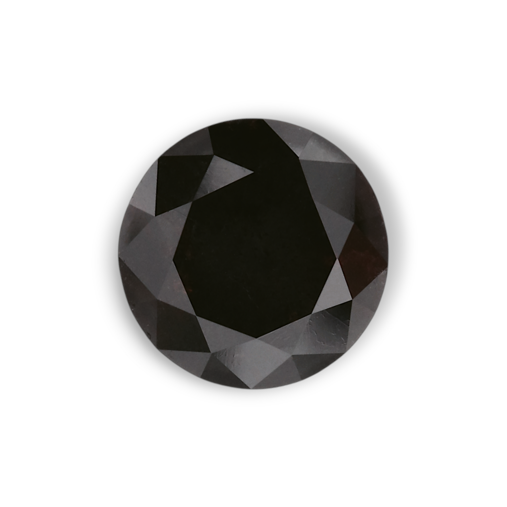 1.48 Carat Natural Black Round Diamond GIA