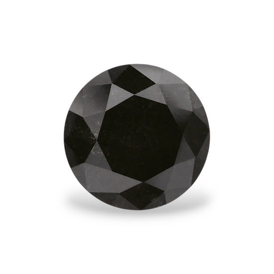 1.09 Carat Natural Black Round Diamond GIA
