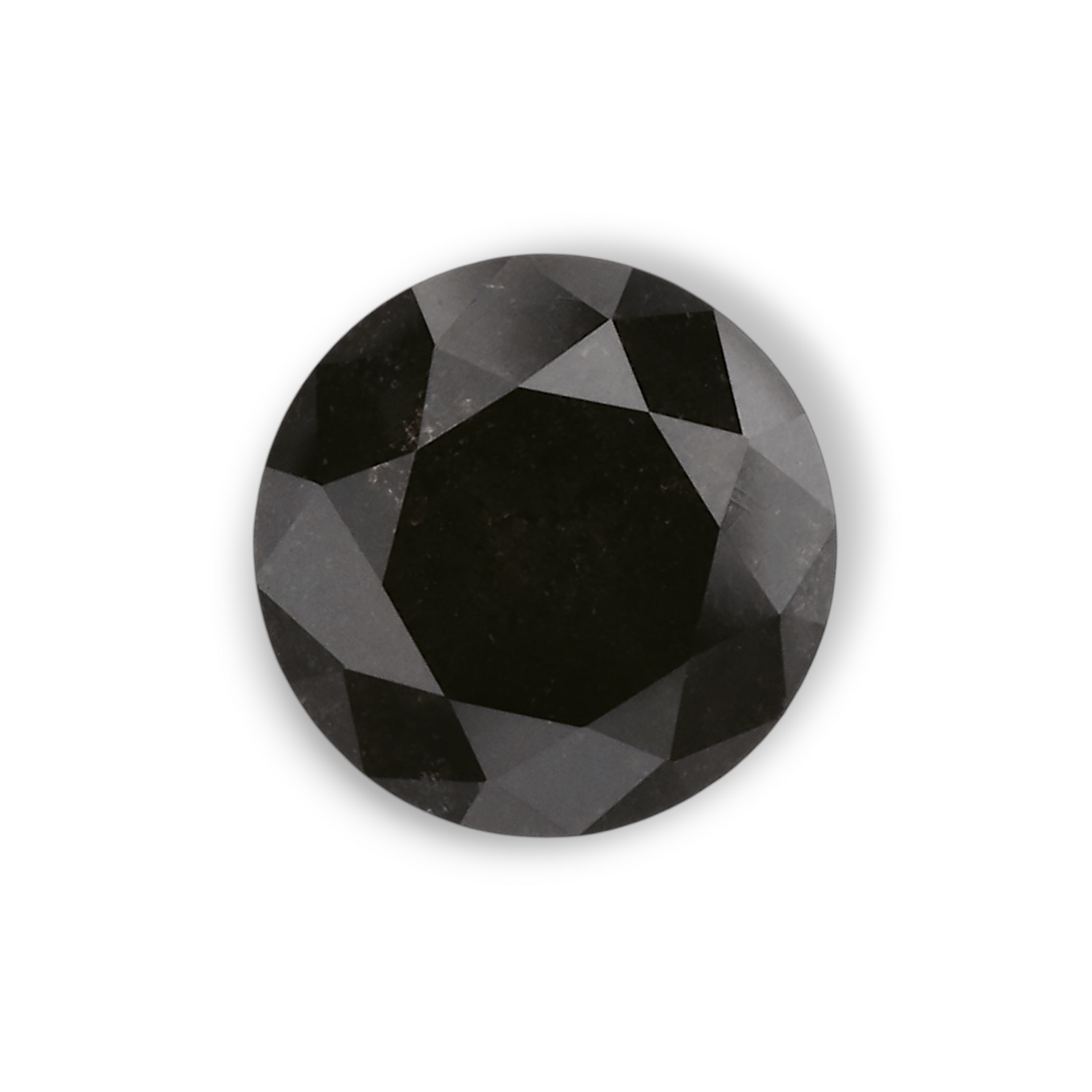 1.09 Carat Natural Black Round Diamond GIA