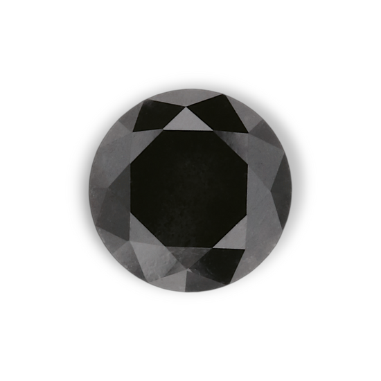 1.04 Carat Natural Black Round Diamond GIA