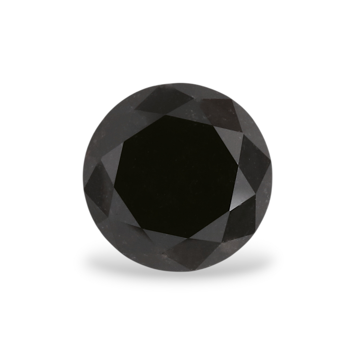 1.27 Carat Natural Black Round Diamond GIA