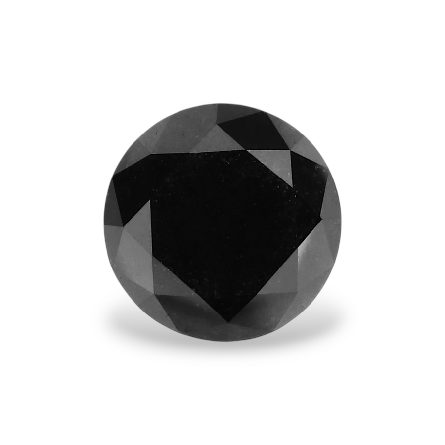 1.06 Carat Natural Black Round Diamond GIA