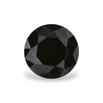 1.23 Carat Natural Black Round Diamond GIA