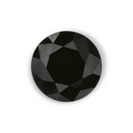 1.23 Carat Natural Black Round Diamond GIA