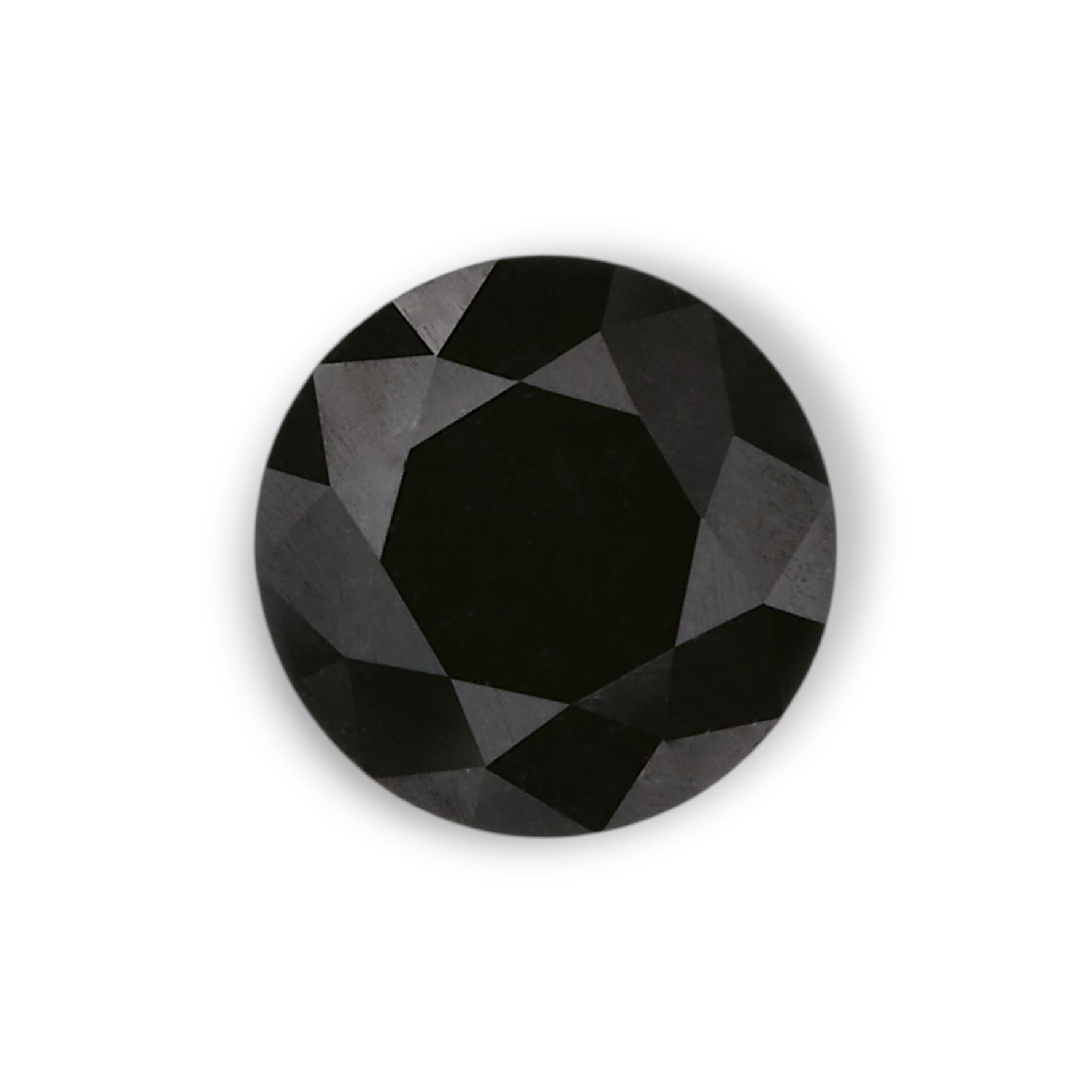 1.23 Carat Natural Black Round Diamond GIA