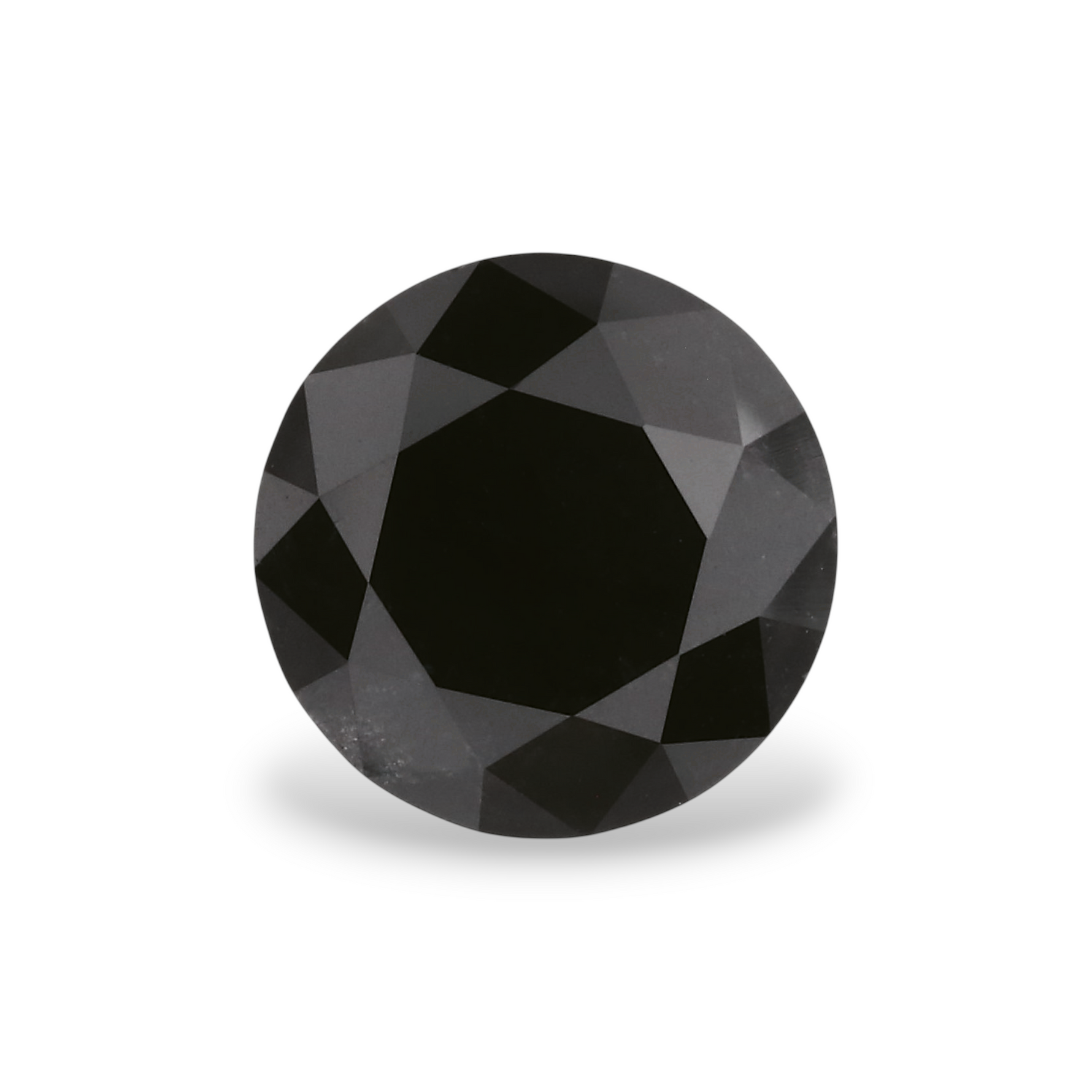 1.48 Carat Natural Black Round Diamond GIA