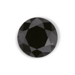 1.48 Carat Natural Black Round Diamond GIA