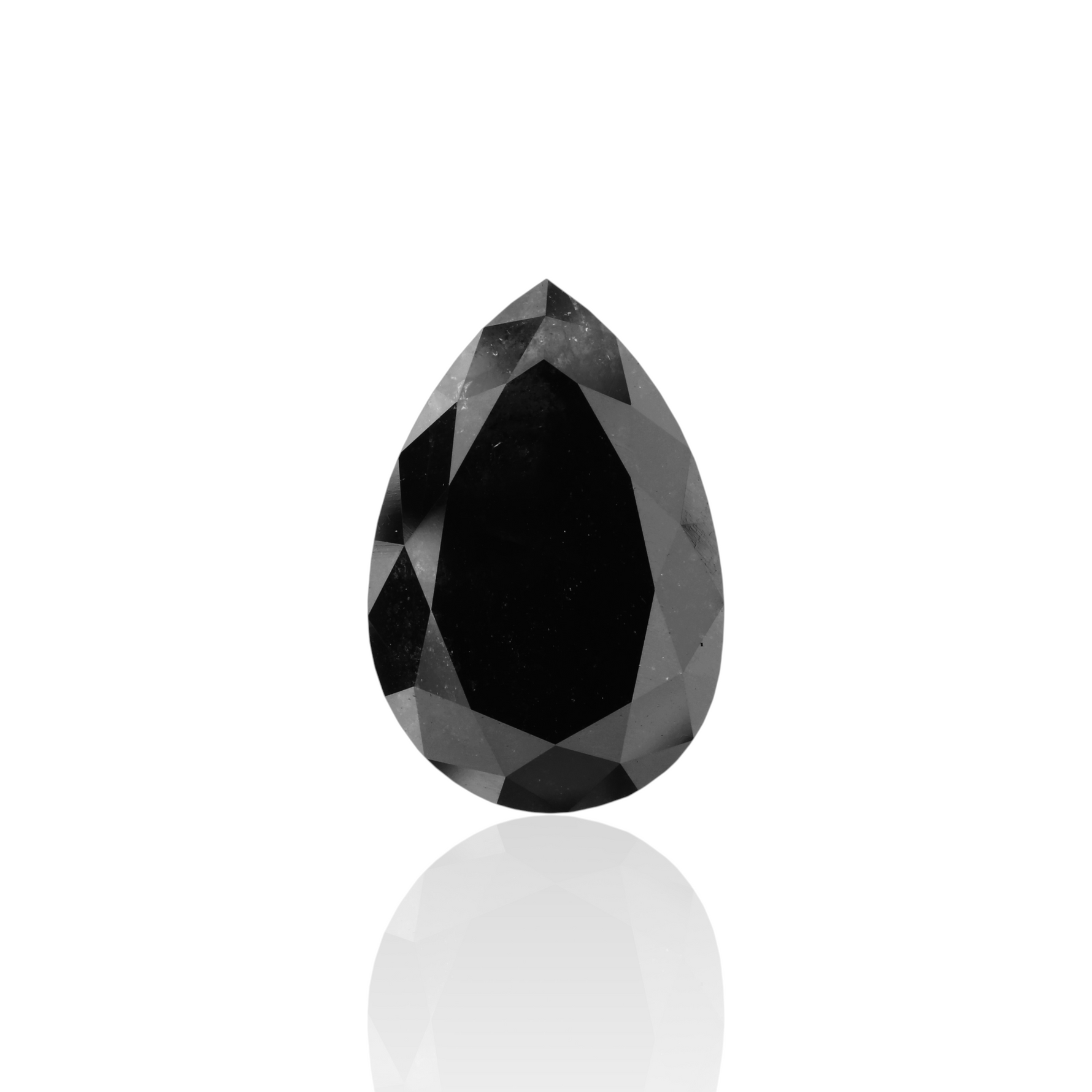 7.55 Carat Black Pear Diamond