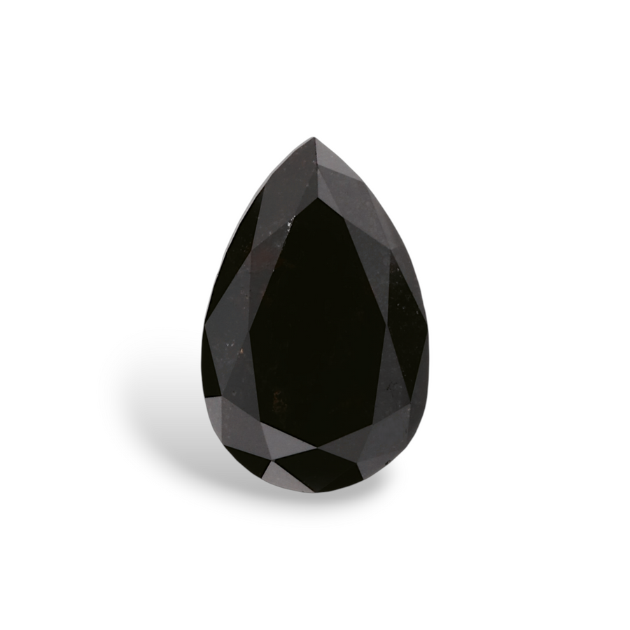 1.78 Carat Natural Black Pear Diamond GIA