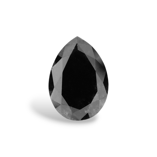 1.93 Carat Natural Black Pear Diamond GIA