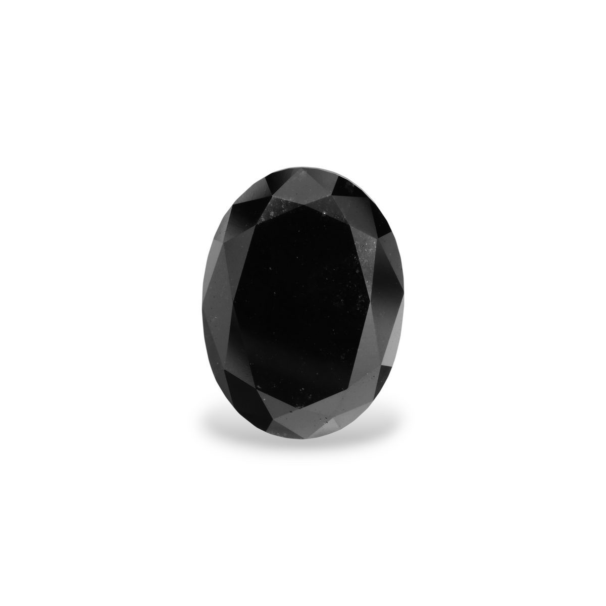 4.44 Carat Black Oval Diamond
