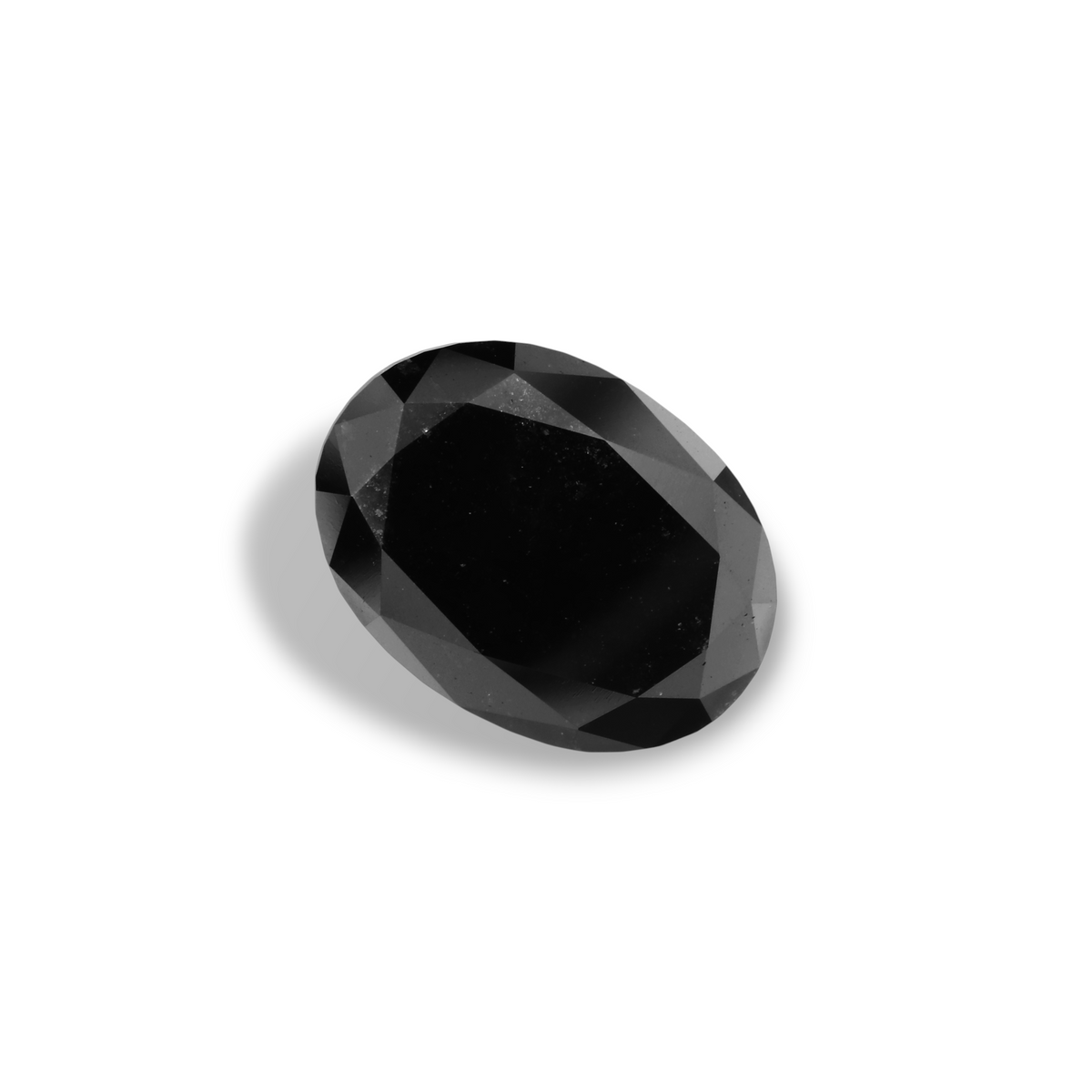 4.44 Carat Black Oval Diamond