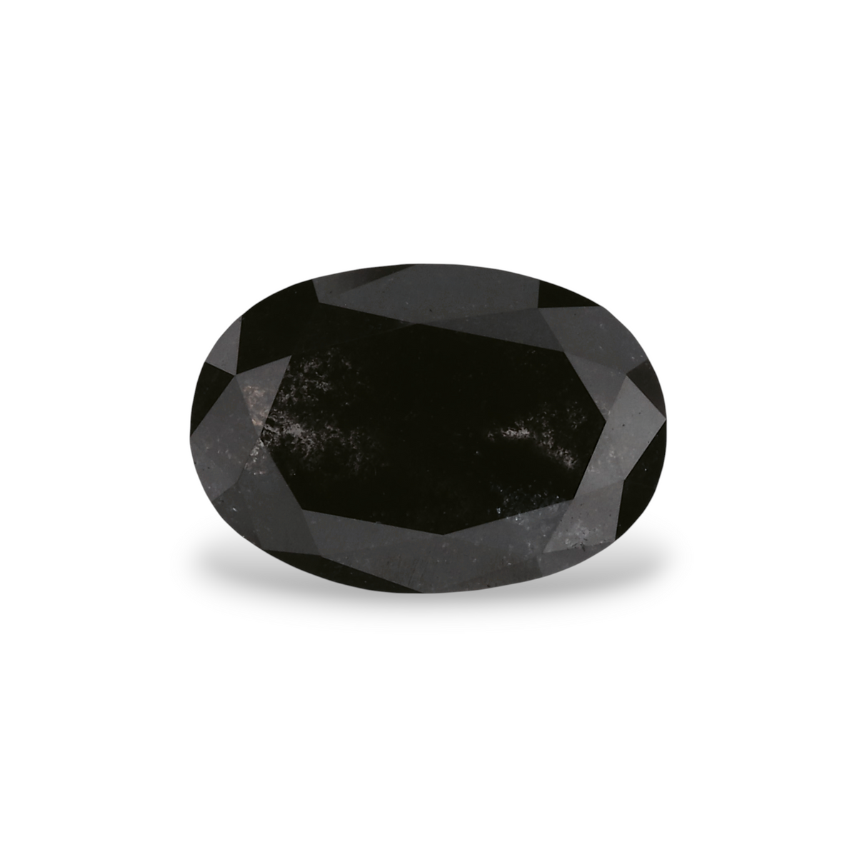 1.67 Carat Natural Black Oval Diamond GIA