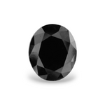 2.67 Carat Natural Black Oval Diamond GIA