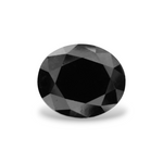 2.67 Carat Natural Black Oval Diamond GIA
