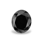 2.74 Carat Natural Black Oval Diamond GIA