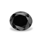 2.74 Carat Natural Black Oval Diamond GIA