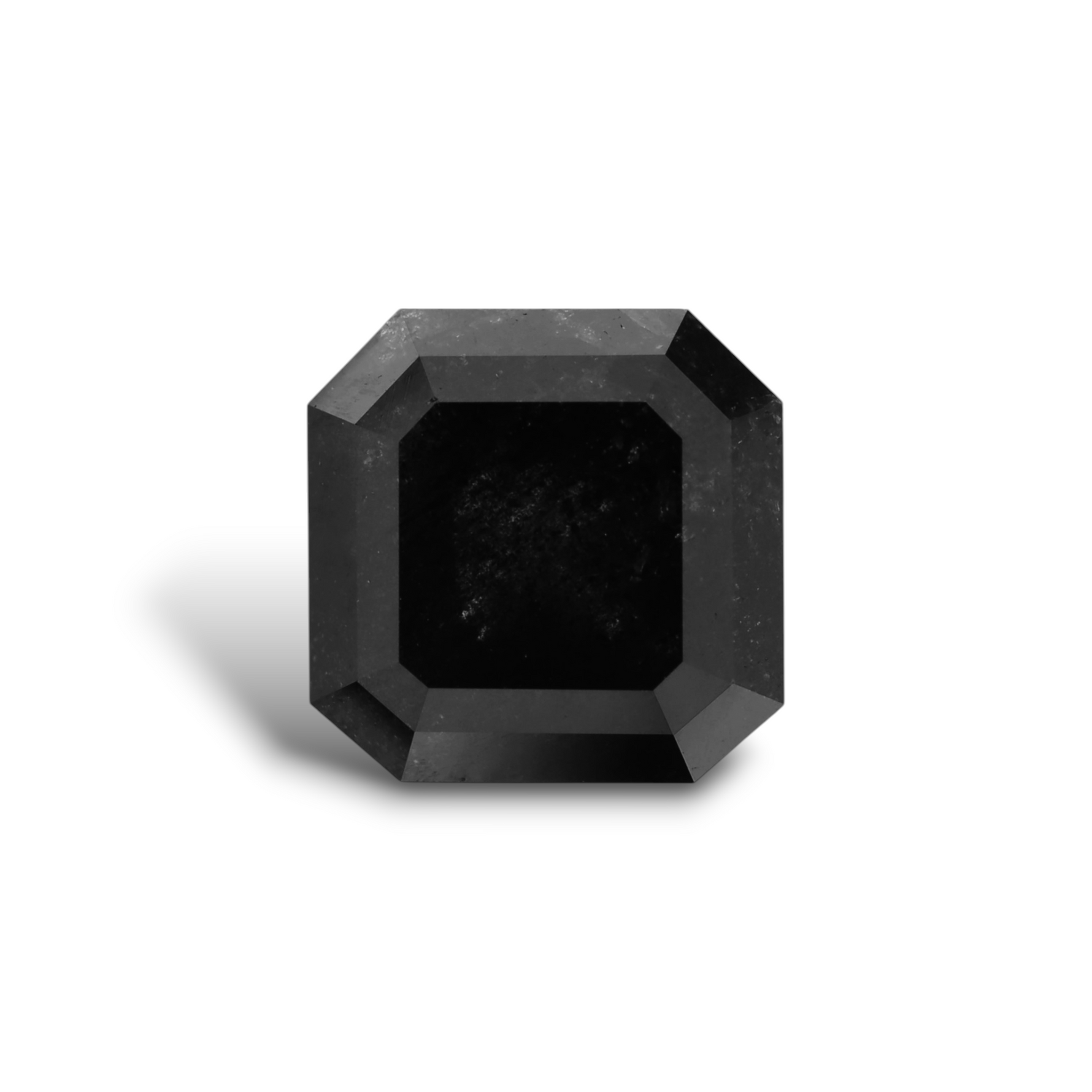 2.84 Carat Black Sq emerald Diamond