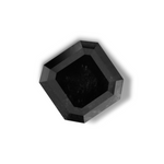 2.84 Carat Black Sq emerald Diamond