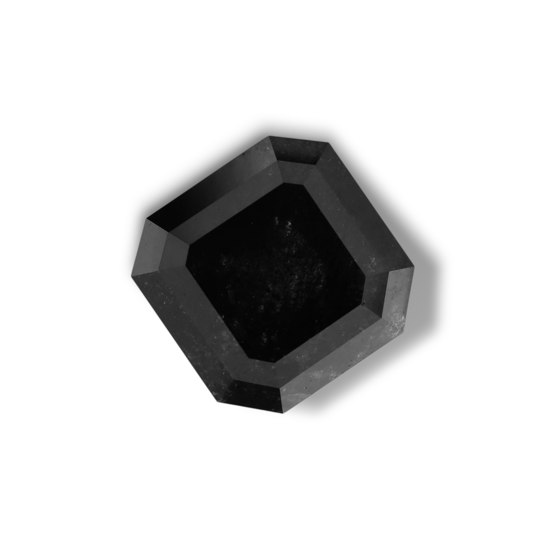 2.84 Carat Black Sq emerald Diamond